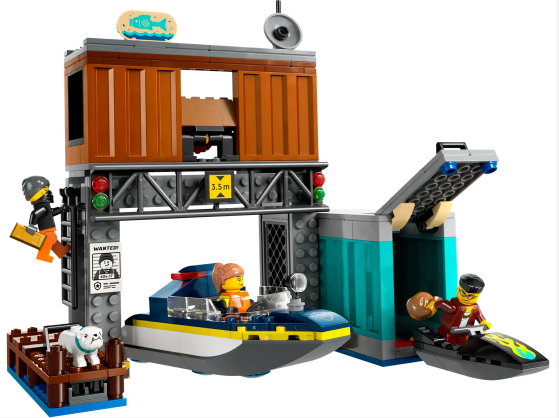 Police Speedboat and Crooks' Hideout LEGO Set - Source The LEGO GroupPolice Speedboat and Crooks’ Hideout
