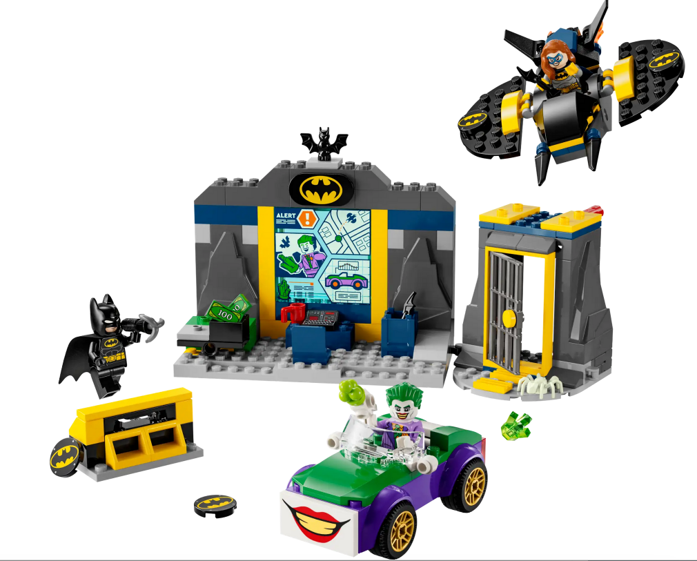 The Batcave with Batman, Batgirl and The Joker LEGO set - Source The LEGO GroupThe Batcave with Batman, Batgirl and The Joker