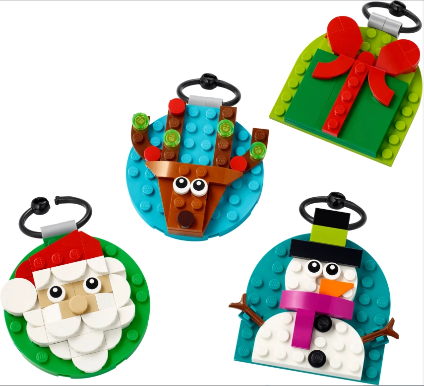 Christmas Ornaments Selection - Source The LEGO GroupChristmas Ornaments Selection - Source The LEGO Group