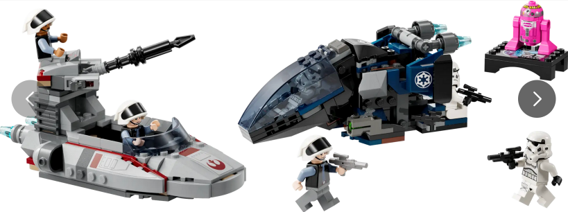 Imperial Dropship vs. Rebel Scout Speeder - Source The LEGO GroupImperial Dropship vs. Rebel Scout Speeder