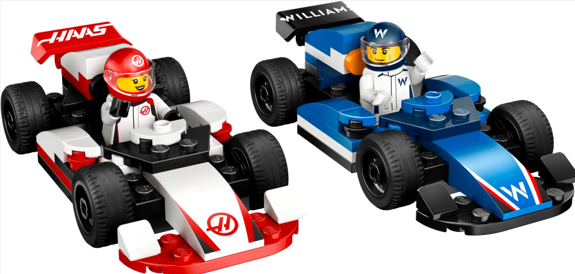 F1 Williams Racing & Haas F1 Race Cars - Source The LEGO GroupF1 Williams Racing & Haas F1 Race Cars