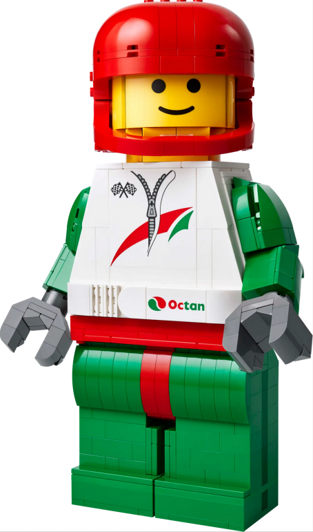 Up-Scaled Racing Driver Minifigure - Source The LEGO GroupUp-Scaled Racing Driver Minifigure