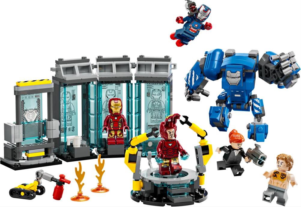 Iron Man's Laboratory - Hall of Armor - Source The LEGO GroupIron Man’s Laboratory – Hall of Armor