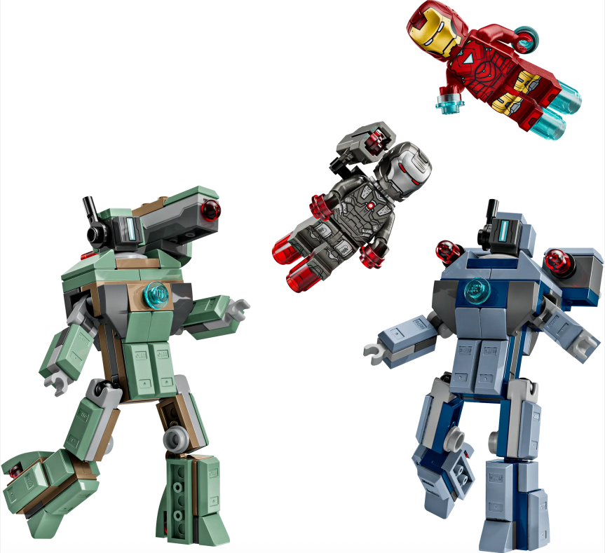 Iron Man & War Machine vs. Hammer Drones - Source The LEGO GroupIron Man & War Machine vs. Hammer Drones
