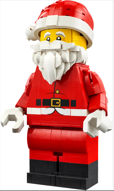 Up-Scaled Santa Minifigure - Source The LEGO GroupUp-Scaled Santa Minifigure - Source The LEGO Group