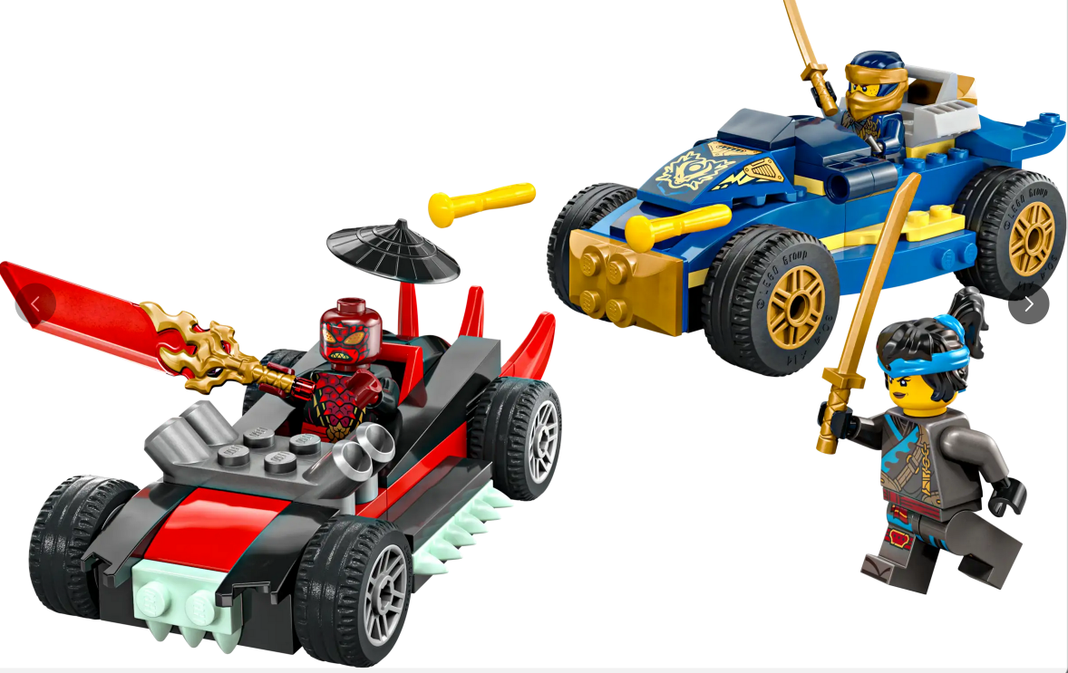 Rogue vs Drix Race Car Duel - Source The LEGO GroupRogue vs Drix Race Car Duel - Source The LEGO Group