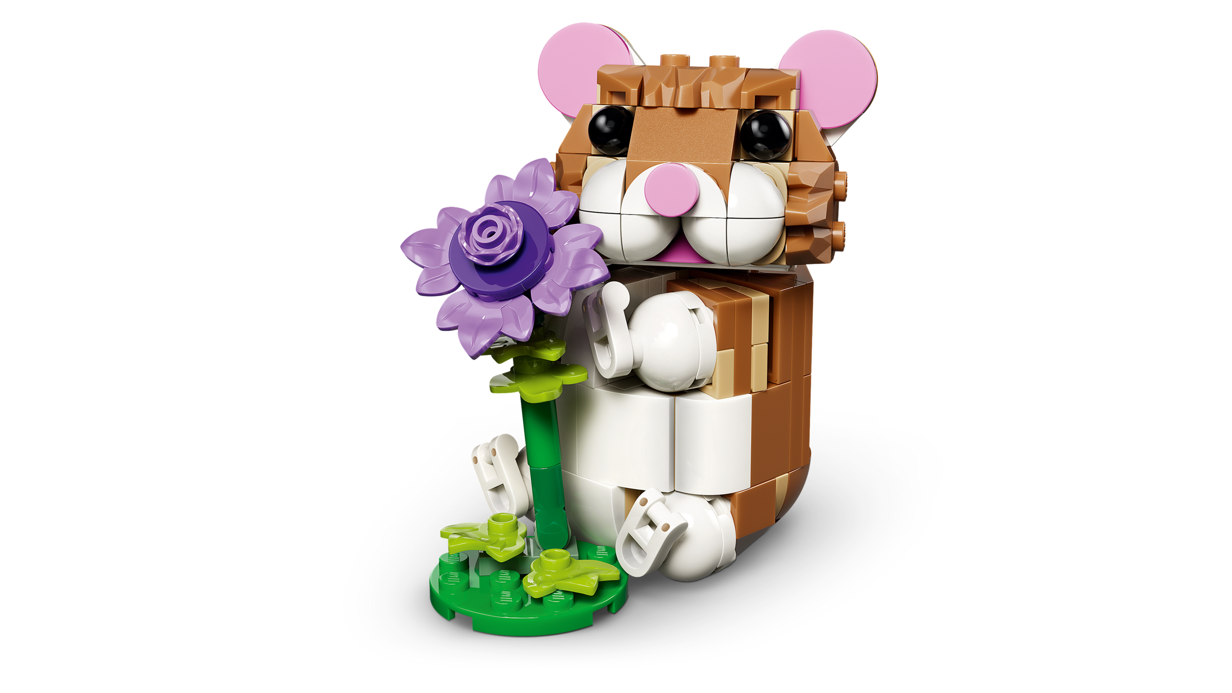 Cute Hamster with a Flower - Source The LEGO GroupCute Hamster with a Flower