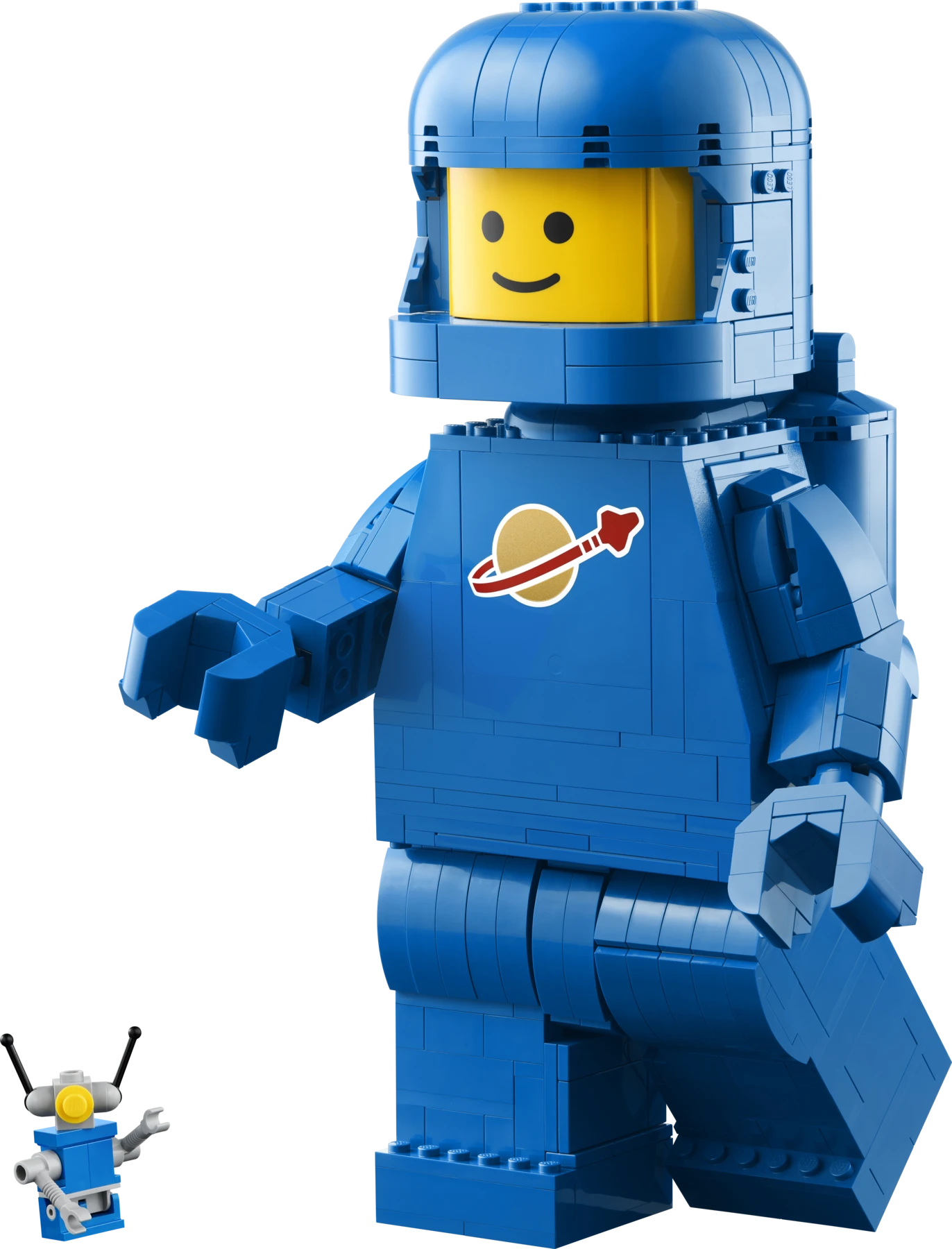 Up-Scaled Blue Astronaut Minifigure - Source The LEGO GroupUp-Scaled Blue Astronaut Minifigure - Source The LEGO Group