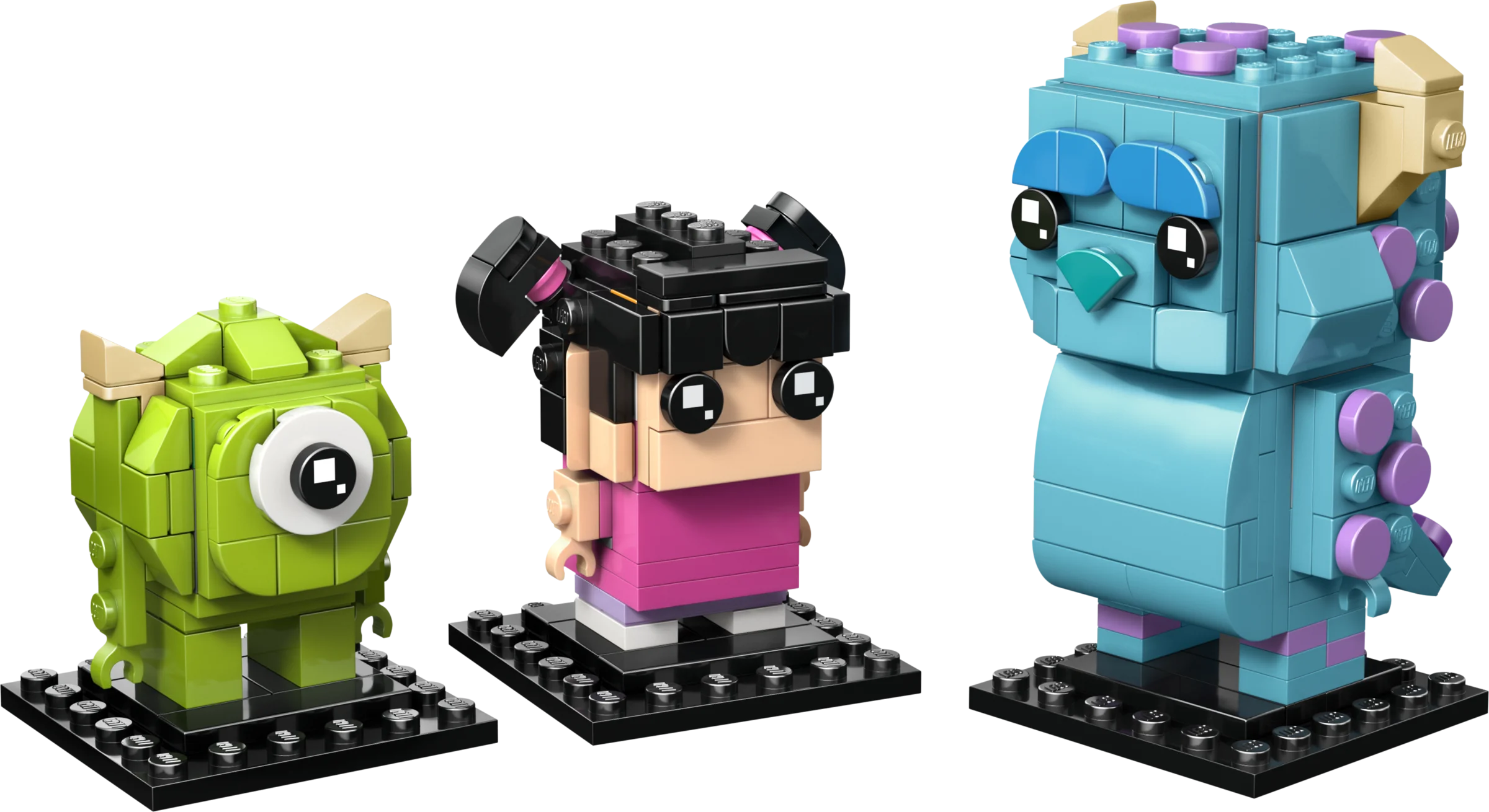 Sulley, Mike and Boo Figures - Source The LEGO GroupSulley, Mike and Boo Figures